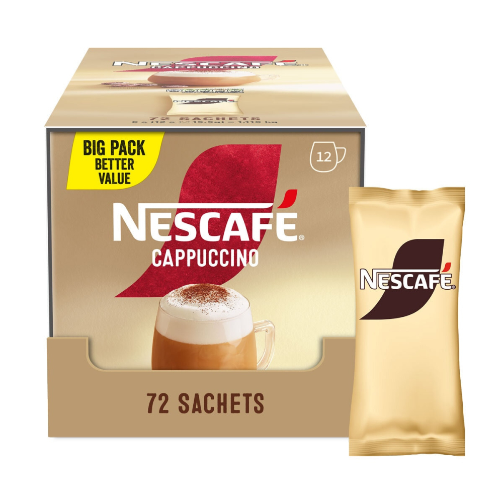 Nescafé Cappuccino Sachets, 72 x 15.5g