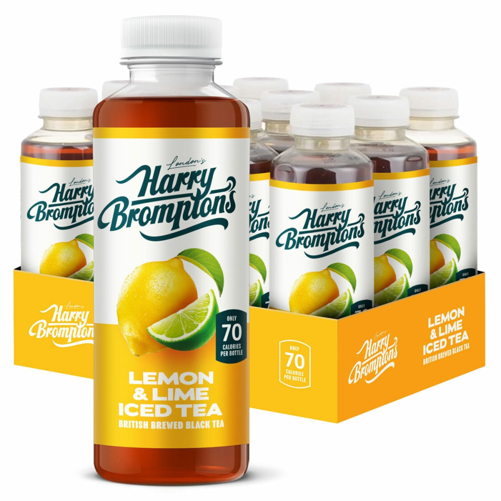 Harry Bromptons Lemon & Lime Iced Tea, 12 x 500ml