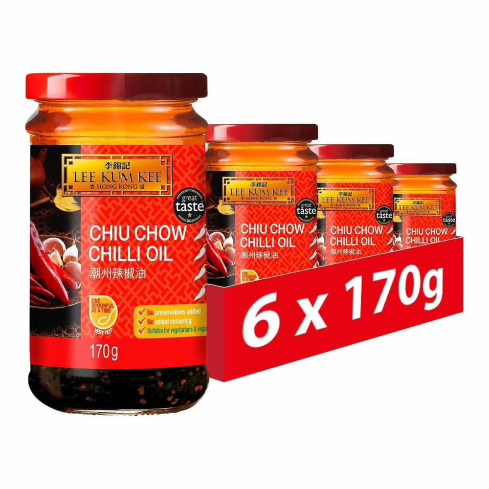 Lee Kum Kee Chiu Chow Chilli Oil, 6 x 170g