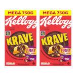 Kellogg's Krave Chocolate Hazelnut, 2 x 750g
