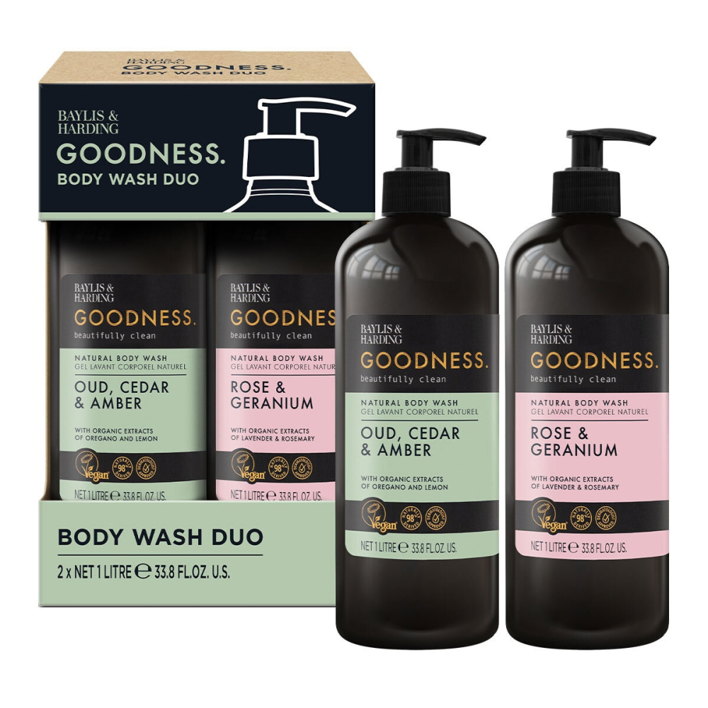Baylis & Harding, Goodness Bodywash, 2 x 1L