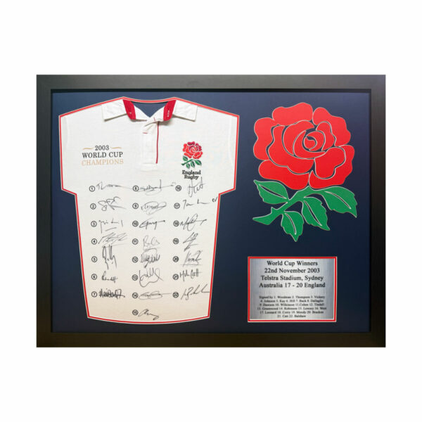 England Rugby Shirt Signed by the Full 2003 World Cup Final Squad