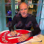 Thierry Henry & Dennis Bergkamp Signed Framed Arsenal Football Shirts - Image 3