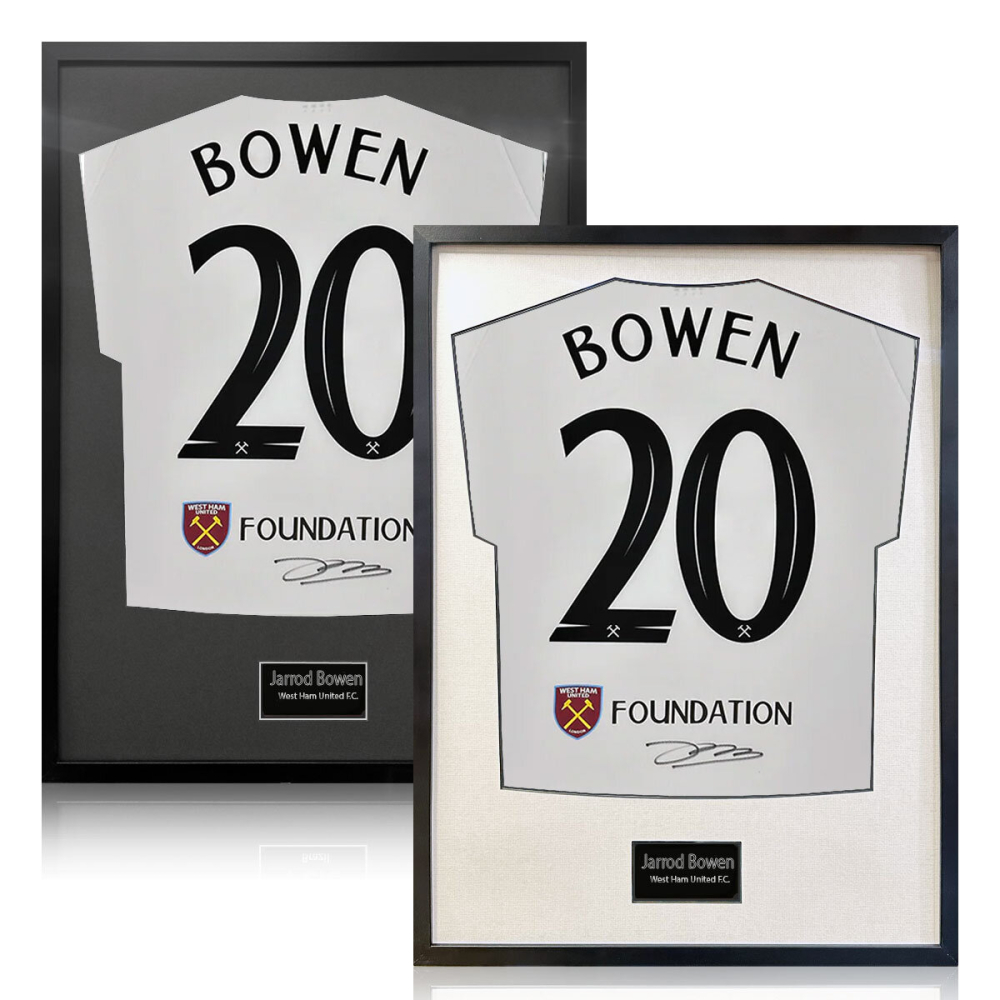 Jarrod Bowen Signed Framed West Ham United Football Shirt with White Mount