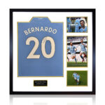 Bernardo Silva Signed Framed MCFC 24/25 Football Shirt including 3 Photos