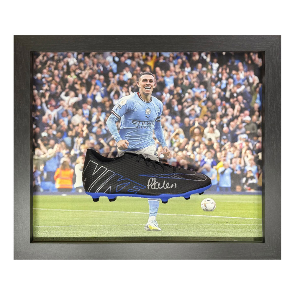 Phil Foden Signed Framed Nike Football Boot