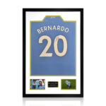 Bernardo Silva Signed Framed MCFC 24/25 Football Shirt including 2 Photos