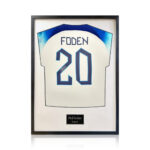 Phil Foden Signed Framed 2024 England Football Shirt with White Mount - Image 4