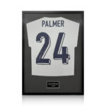 Cole Palmer Signed Framed England Football Shirt with White Mount - Image 5