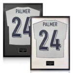 Cole Palmer Signed Framed England Football Shirt with White Mount