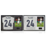 Cole Palmer Signed Framed England Football Shirt including 1 Photo, with White Mount