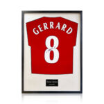 Steven Gerrard Signed Framed Liverpool Football Shirt with White Mount - Image 4