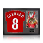 Steven Gerrard Signed Framed Liverpoool Football Shirt including 1 Photo, with White Mount - Image 5