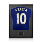 Mikel Arteta Signed Framed Everton Football Shirt with White Mount - Image 2