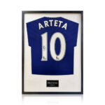 Mikel Arteta Signed Framed Everton Football Shirt with White Mount - Image 3