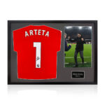Mikel Arteta Signed Framed Arsenal Shirt including 1 Photo, with White Mount - Image 5