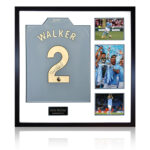 Kyle Walker Signed Framed MCFC 24/25 Football Shirt including 3 Photos