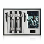 Faustino Asprilla Signed Framed Newcastle Football Shirt including 1 Photo in White - Image 4