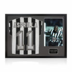 Faustino Asprilla Signed Framed Newcastle Football Shirt including 1 Photo in White - Image 5