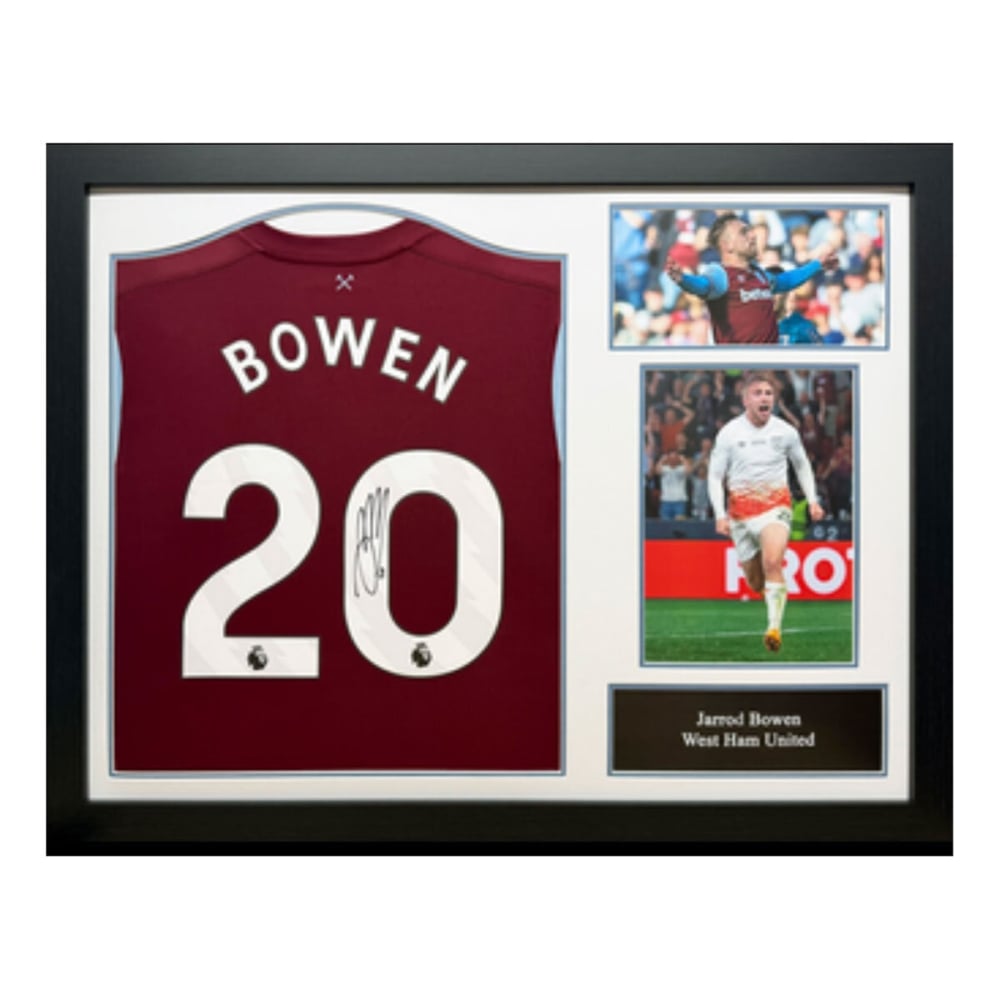 Jarrod Bowen Signed Framed West Ham United Football Shirt