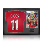 Ryan Giggs Signed Framed Manchester United Football Shirt including 1 Photo, with White Mount - Image 5