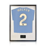 Kyle Walker Signed Framed Manchester City Football Shirt with White Mount - Image 4