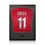 Ryan Giggs Signed Framed Manchester United Football Shirt with White Mount - Image 2