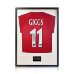 Ryan Giggs Signed Framed Manchester United Football Shirt with White Mount - Image 3