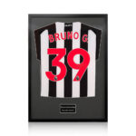 Bruno Guimaraes Signed Framed Newcastle United Football Shirt with White Mount - Image 5