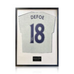 Jermain Defoe Signed Framed Spurs Shirt with White Mount