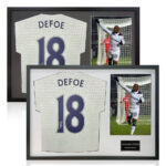 Jermain Defoe Signed Framed Spurs Shirt including 1 Photo, with White Mount