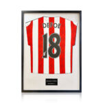 Jermain Defoe Signed Framed Sunderland Shirt with White Mount - Image 3
