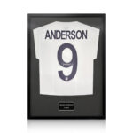 James Anderson Signed Framed England Cricket Shirt with White Mount - Image 5