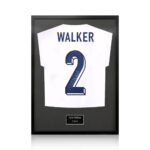 Kyle Walker Signed Framed England Football Shirt with White Mount - Image 2