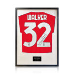 Kyle Walker Signed Framed AC Milan Football Shirt with White Mount - Image 4
