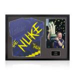 Luke Littler Signed Framed Darts Shirt including 1 Photo, with White Mount - Image 2