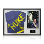 Luke Littler Signed Framed Darts Shirt including 1 Photo, with White Mount - Image 3