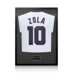 Gianfranco Zola Signed Framed Parma Calcio Football Shirt in White - Image 2
