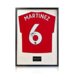 Lisandro Martinez Signed Framed Manchester United Shirt with White Mount - Image 3