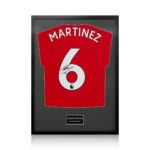 Lisandro Martinez Signed Framed Manchester United Shirt with White Mount - Image 5