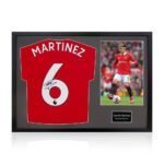 Lisandro Martinez Signed Framed Manchester United Football Shirt including 1 Photo, with WhiteMount - Image 2