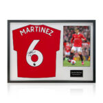 Lisandro Martinez Signed Framed Manchester United Football Shirt including 1 Photo, with WhiteMount - Image 4
