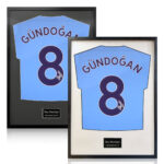 İlkay Gündoğan Signed Framed Manchester City Football Shirt with White Mount