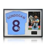 İlkay Gündoğan Signed Framed Manchester City Shirt including 1 Photo, with White Mount - Image 3