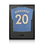 Bernardo Silva Signed Framed Manchester City Football Shirt with White Mount - Image 2