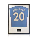Bernardo Silva Signed Framed Manchester City Football Shirt with White Mount - Image 3