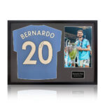 Bernardo Silva Signed Framed Manchester City Football Shirt including 1 Photo, with White Mount - Image 2