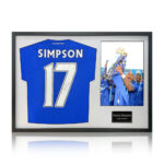 Danny Simpson Signed Framed Leicester City Football Shirt including 1 Photo, with White Mount - Image 4
