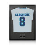 Paul Gascoigne Signed Framed England Football Shirt with White Mount - Image 2