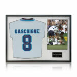 Paul Gascoigne Signed Framed England Football Shirt including 1 Photo, with White Mount - Image 7